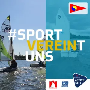 SportVereintUns mit Logo der Segelvereinigung Sinstorf