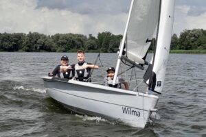 Die Mutigen durften alleine auf ein Boot