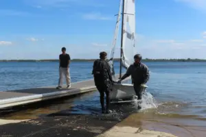 Der RS500 am WSCW-Steg auf dem Wittensee